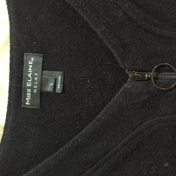 Miss Elaine Black Short Sleeve Swim Coverup - Picture 2 of 6